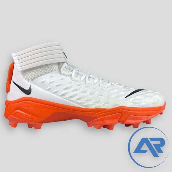 Nike Force Savage Pro 2 Shark White Orange Football Cleats BV5448-100